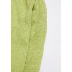 Online Women's Cotton Linen Pants Wide Leg Trousers Fashion Casual Lounge Full Length High Waist Baggy Micro-elastic Vacation Daily Apple Green Black White Dark Navy Autumn / Fall Women Pants