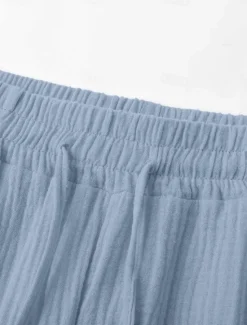 Best Women's Cotton Linen Pants Chinos Vacation Streetwear Basic Calf-Length High Waist Plain Pocket Elastic Waistband Comfy Soft Comfortable Micro-elastic Outdoor Street Light Green Blue Khaki Army Green Women Pants