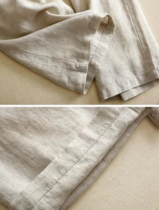Sale Women's Cotton Linen Pants Pants Trousers Fashion Long Plain Side Pockets Breathability Comfortable Inelastic Casual Daily Black White Beige Spring & Summer Regular Fit Women Pants
