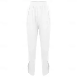 Best Women's Cotton Linen Pants with Side Pockets Wide-Leg Loose Casual Summer Fall White Light Blue S 2XL Women Pants