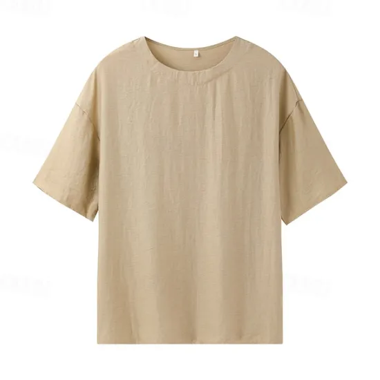 Discount Women's Cotton Linen Sets Two Piece Sets Basic Pure Color Pocket Elastic Waist T Shirt Pant Street Daily Long Sleeve Crew Neck Black White Navy Blue Light Brown Blue Summer Spring Women Sets