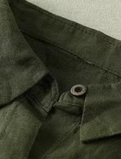 Best Women's Cotton Linen Shirts Solid Color Stylish Basic Casual Long Sleeve Shirt Collar Long Tops Daily Buttons White Army Green Khaki Summer Fall Women Shirts