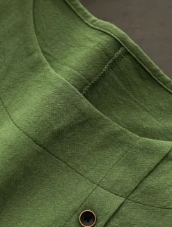 Women's Cotton Linen Shirts Animal Butterfly Elegant Vintage Tropical Short Sleeve Crew Neck Regular Tops Daily Holiday Vacation Wear Buttons White Army Green Navy Blue Blue Brown Summer Spring Women Shirts