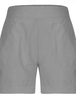Hot Women's Cotton Linen Shorts Shorts Slacks Casual Short Natural Plain Pocket Elastic Waist Comfy Outdoor Daily Holiday Wine Grey Black White Summer Regular Fit Women Pants
