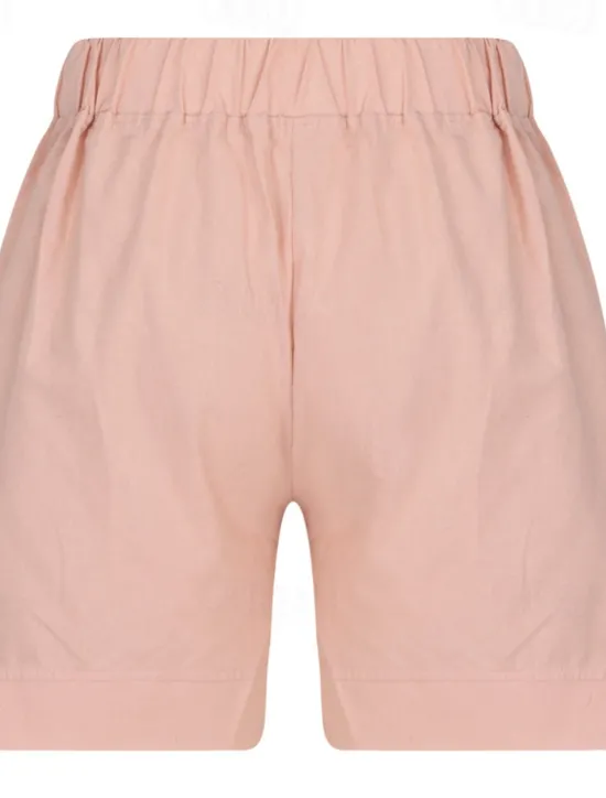 Hot Women's Cotton Linen Shorts Shorts Slacks Casual Short Natural Plain Pocket Elastic Waist Comfy Outdoor Daily Holiday Wine Grey Black White Summer Regular Fit Women Pants
