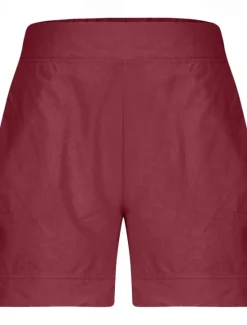 Hot Women's Cotton Linen Shorts Shorts Slacks Casual Short Natural Plain Pocket Elastic Waist Comfy Outdoor Daily Holiday Wine Grey Black White Summer Regular Fit Women Pants