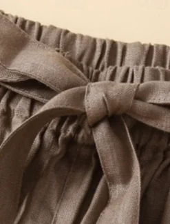 Discount Women's Cotton Linen Shorts Shorts Slacks Casual Short Natural Plain Pocket Elastic Waist Outdoor Comfortable Vacation Holiday Apricot Black White Blue Summer Regular Fit Women Pants