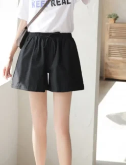 Discount Women's Cotton Linen Shorts Shorts Slacks Streetwear Casual Short Natural Plain Pocket Elastic Drawstring Design Comfy Outdoor Outdoor Holiday Forest Green Rust Navy Sapphire Blue Summer Regular Fit Women Pants