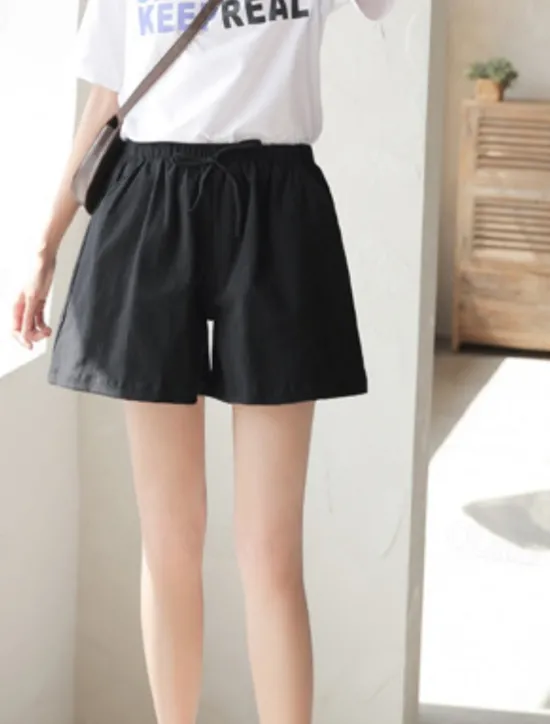 Discount Women's Cotton Linen Shorts Shorts Slacks Streetwear Casual Short Natural Plain Pocket Elastic Drawstring Design Comfy Outdoor Outdoor Holiday Forest Green Rust Navy Sapphire Blue Summer Regular Fit Women Pants