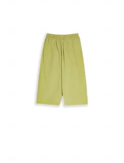 Discount Women's Cotton Linen Shorts Linen-Inspired Pants Cotton Linen Pants Active Simple Casual Calf-Length High Waist Plain Pocket Comfy Breathability Soft Micro-elastic Vacation Weekend Black White Yellow Women Pants