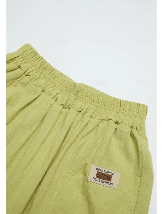 Discount Women's Cotton Linen Shorts Linen-Inspired Pants Cotton Linen Pants Active Simple Casual Calf-Length High Waist Plain Pocket Comfy Breathability Soft Micro-elastic Vacation Weekend Black White Yellow Women Pants