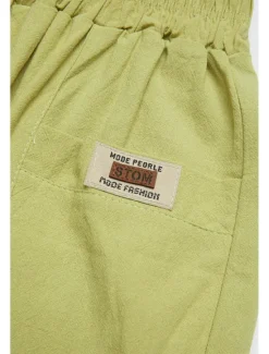 Discount Women's Cotton Linen Shorts Linen-Inspired Pants Cotton Linen Pants Active Simple Casual Calf-Length High Waist Plain Pocket Comfy Breathability Soft Micro-elastic Vacation Weekend Black White Yellow Women Pants