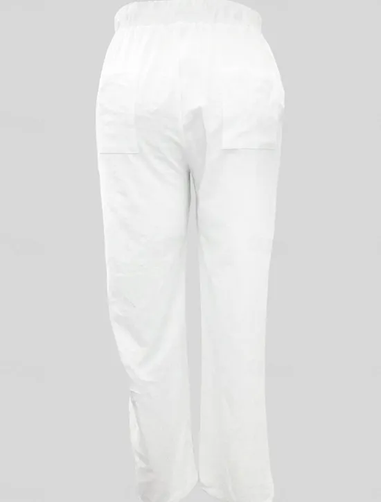 Online Women's Cotton Linen Shorts Linen-Inspired Pants Cotton Linen Pants Simple Classic & Timeless Full Length High Waist Solid Color Patchwork Pocket Drawstring Comfy Quick Dry Breathability Micro-elastic Women Pants