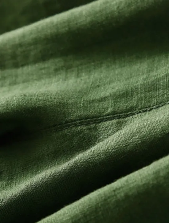 Best Women's Cotton Linen Shorts Shorts Slacks Casual Short Natural Plain Pocket Elastic Drawstring Design Comfy Comfortable Outdoor Going out Black Ginger Green almond Summer Regular Fit Women Pants