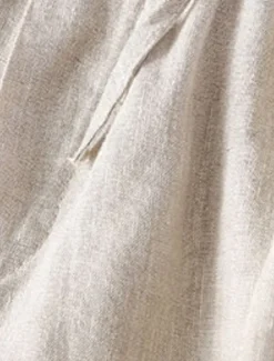 Best Women's Cotton Linen Shorts Shorts Slacks Casual Short Natural Plain Pocket Elastic Drawstring Design Comfy Comfortable Outdoor Going out Black Ginger Green almond Summer Regular Fit Women Pants