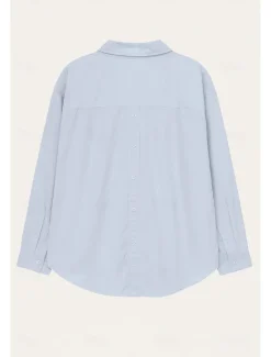Sale Women's 100%Cotton Shirt Solid Color Elegant Daily Stylish Long Sleeve Shirt Collar Regular Tops Work Daily Holiday White Yellow Pink Blue Green Spring, Fall, Winter, Summer Women Shirts