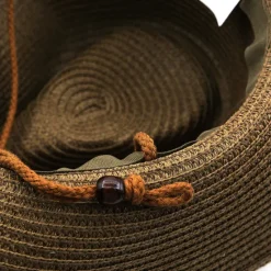 Sale Women's Cowboy Hats Ethnic Style Straw Panama Hat Belt Cow Decorate Western Hats Women Hats