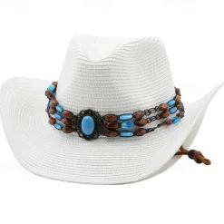 Best Women's Cowboy Hats Vintage Turquoise Band Vacation Western Hats Women Hats