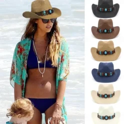 Best Women's Cowboy Hats Vintage Turquoise Band Vacation Western Hats Women Hats