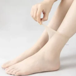 Online Women's Crew Socks Home Daily Solid Color Spandex Acrylic Fibers Nylon Simple Casual Skidproof Casual 5 Pairs Women Socks