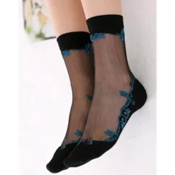 Best Women's Crew Socks Wedding Work Daily Flower Sexy Lolita 1 Pair Women Socks