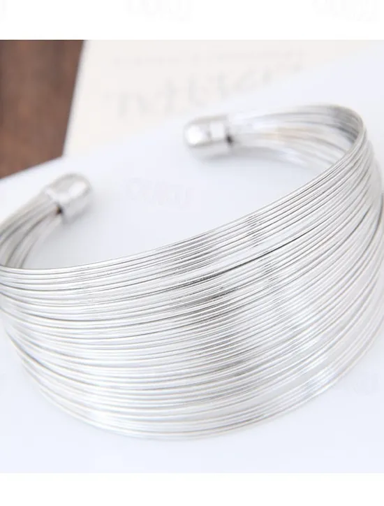 Hot Women's Cuff Bracelet Thick Chain Fashion Wedding Elegant Cute Alloy Bracelet Jewelry For Party Evening Gift Birthday Women Trendy Jewelry