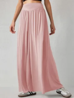Outlet Women's Culottes Wide Leg Chinos Skort Fashion Streetwear Lightweight Full Length High Waist Plain High Cut Comfort Outdoor Stretchy Vacation Street Daily Dark-Gray Pink Khaki Summer Spring Fall Women Pants