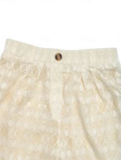 Clearance Women's Culottes Wide Leg Fashion Streetwear Stylish Full Length High Waist Plain Lace Knitted Comfy Soft Comfortable Micro-elastic Outdoor Vacation Party Summer Spring Fall Regular Fit Women Pants