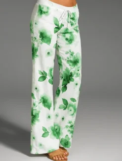Hot Women's Culottes Wide Leg Wide Leg Chinos Vacation Vintage Ethnic Style Full Length High Waist Floral Graphic Quick Dry Breathability Soft Inelastic Outdoor Vacation Sport Black Blue Purple Green Women Pants