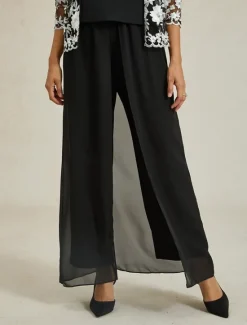 Sale Women's Culottes Wide Leg Elegant Vacation Fashion Long High Waist Summer Spring Fall Women Pants