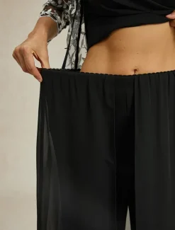 Sale Women's Culottes Wide Leg Elegant Vacation Fashion Long High Waist Summer Spring Fall Women Pants