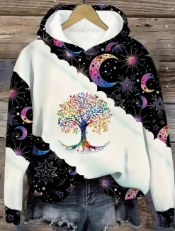 Outlet Women's 3D Print Pullover Hoodie Sweatshirt Graphic Geometric Polka Dot Casual Long Sleeve Hooded Regular Tops Party Evening Wear Street Dailywear Spring Fall Winter Women Women's Tops