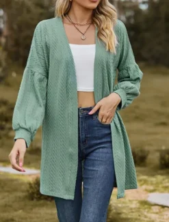 Online Women's Dailywear Patchwork Solid Color Windproof Fashion Loose Fit Outerwear Long Sleeve Spring Brown S Women Blazers & Suits