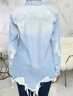 New Women's Denim Jacket Outdoor Street Daily Wear Fall Winter Regular Coat Regular Fit Thermal Warm Breathable Stylish Casual Jacket Long Sleeve Solid Color with Pockets Light Blue Black Navy Blue Women Jackets