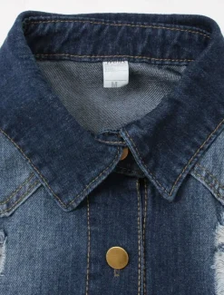 New Women's Denim Jacket Outdoor Street Daily Wear Fall Winter Regular Coat Regular Fit Thermal Warm Breathable Stylish Casual Jacket Long Sleeve Solid Color with Pockets Light Blue Black Navy Blue Women Jackets