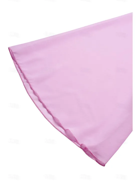 Online Women's Dress Batwing Sleeve Chic Pastel Pink Round Neck Relaxed Fit Lightweight Casual Summer Fashion Above Knee Length Women Chiffon Dresses|Cocktail Dress