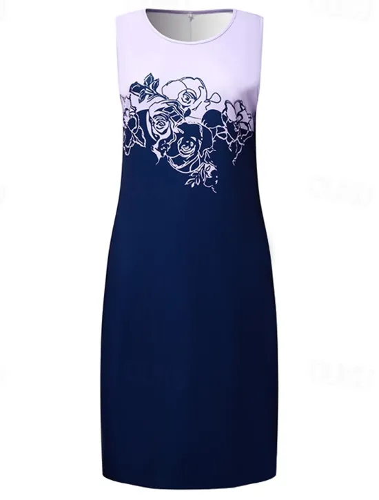 Women's Dress Set Two Piece Dress Floral Dress Midi Dress 3/4 Length Sleeve Print Print Winter Fall Autumn Crew Neck Fashion Party Daily Wedding Guest 2023 S M L XL XXL 3XL Women Work Dresses