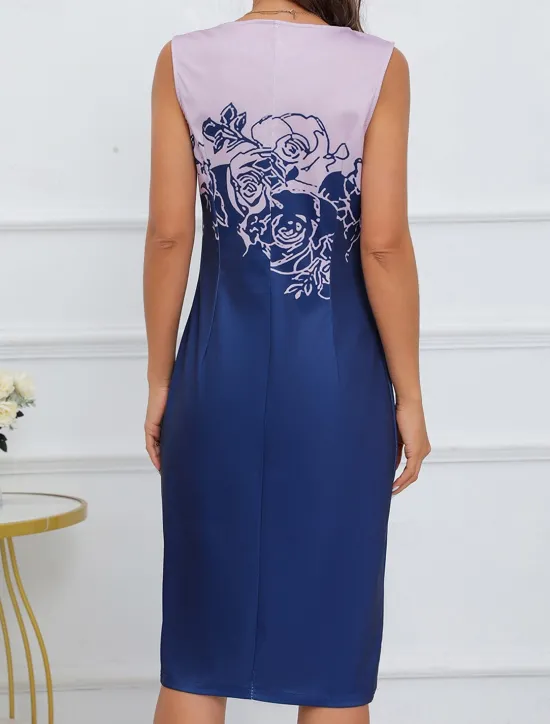 Women's Dress Set Two Piece Dress Floral Dress Midi Dress 3/4 Length Sleeve Print Print Winter Fall Autumn Crew Neck Fashion Party Daily Wedding Guest 2023 S M L XL XXL 3XL Women Work Dresses