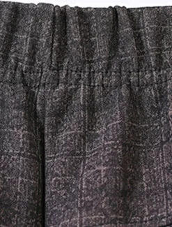 Best Women's Dress Work Fleece Flannel Trousers Full Length Fashion Streetwear Office Career Pure black-autumn style 228# wide stripes XL 2XL Fall Winter Women Pants