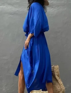 Sale Women's Dressy Dusters Dressy Jackets Vacation Outdoor clothing Holiday Summer Spring Fall Coat Regular Fit Comfy Outdoor Swimming Sports Vacation Holiday Modern Jacket Pure Color Lace up Pleated Women Blouses & Shirts