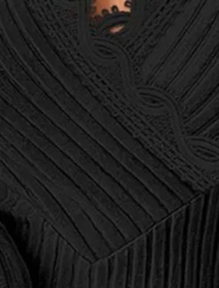 Best Women's Dressy Tops Elegant Long Sleeve V Neck Regular Tops Black White Summer Spring Women Lace Tops