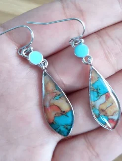 Women's Earrings Ethnic Style Outdoor Color Block Earring Women Trendy Jewelry