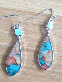 Women's Earrings Ethnic Style Outdoor Color Block Earring Women Trendy Jewelry