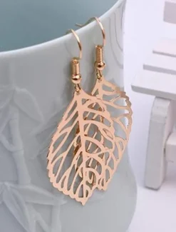 Online Women's Earrings Fashion Outdoor Leaf Earring Women Trendy Jewelry