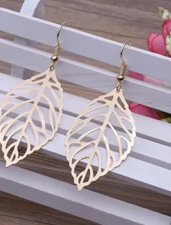 Online Women's Earrings Fashion Outdoor Leaf Earring Women Trendy Jewelry
