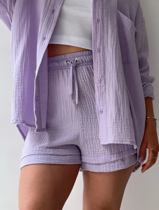 Outlet Women's Elegant Fashion Streetwear Cotton Linen Sets Long Sleeve Shirt Collar Solid Color Outdoor Work Casual Black Purple Orange Summer Loose Fit Women Two Piece Sets