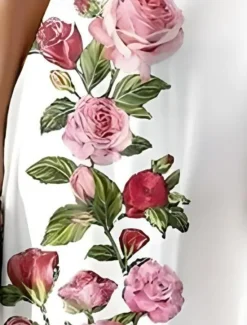 Outlet Women's Elegant Party Evening Midi Dress Crew Neck Short Sleeve Casual Dress Shift Dress Summer Dress Stylish Formal Work Casual Regular Fit Floral Summer Spring Women T Shirt Dresses