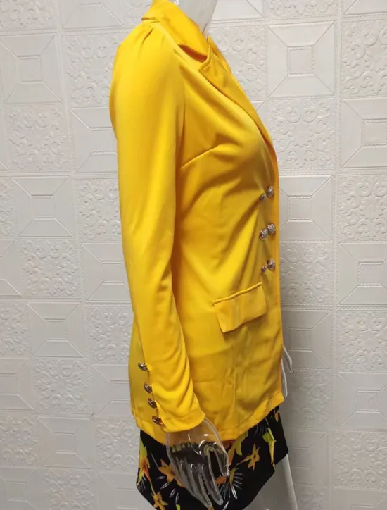 Online Women's Elegant Streetwear Daily Blazer Skirt Long Sleeve Shirt Collar Graphic Patchwork Casual Spring & Fall Regular Fit Women Two Piece Sets