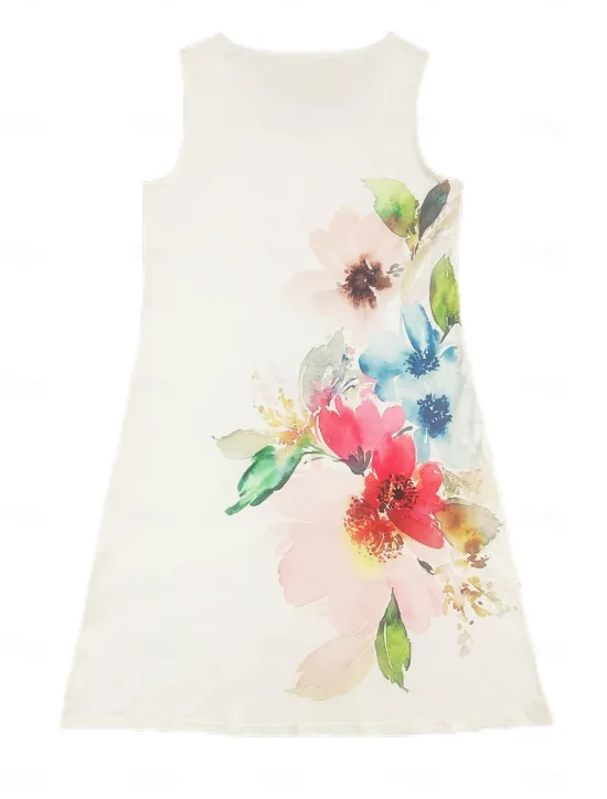 Discount Women's EU / US Size Mini Dress Casual Dress Elegant Dress Elegant Bohemia Vacation Sleeveless Vacation Casual Beach Form Fit Floral Sleeveless V Neck Summer Women Vacation Dresses