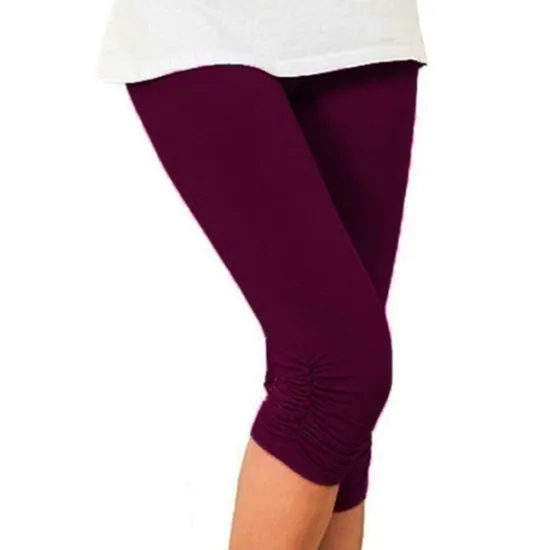 Best Women's Fashion Capri shorts Calf-Length Pants Casual Weekend Stretchy Plain Tummy Control Butt Lift Mid Waist Skinny Green White Black Blue Gray S M L XL XXL Women Leggings